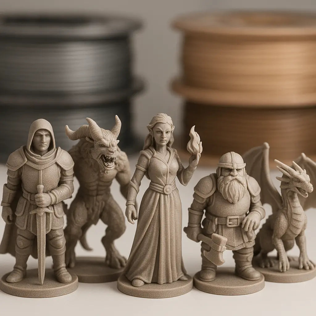 high-detail PLA miniatures printed with Forgely filament