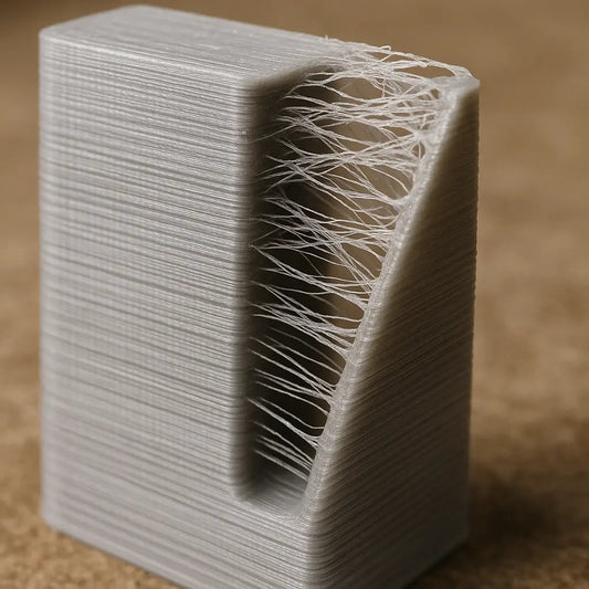 wispy under-extruded 3D print layers compared with smooth print