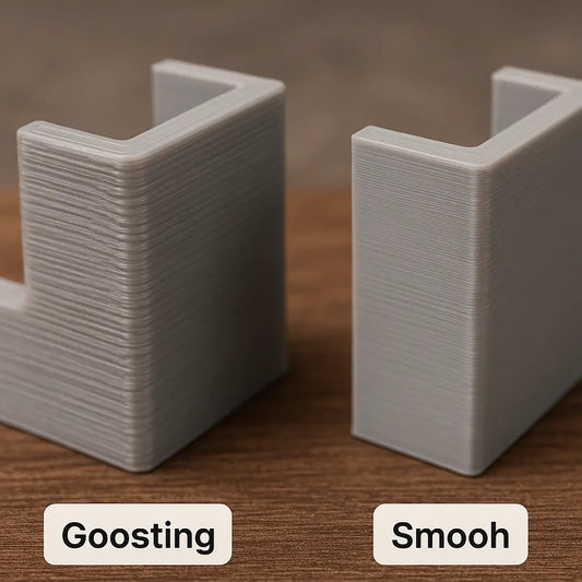 ghosting artifacts on 3D print versus clean print — troubleshooting guide