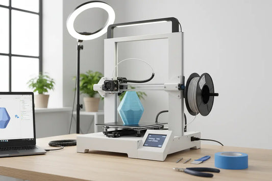 beginner-friendly PLA 3D print in progress — Forgely filament recommendation