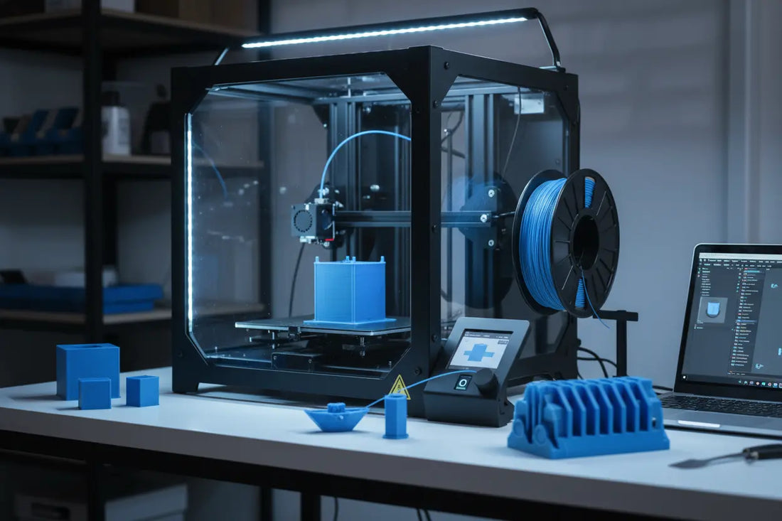 PETG printing setup with calibration prints — Forgely guide