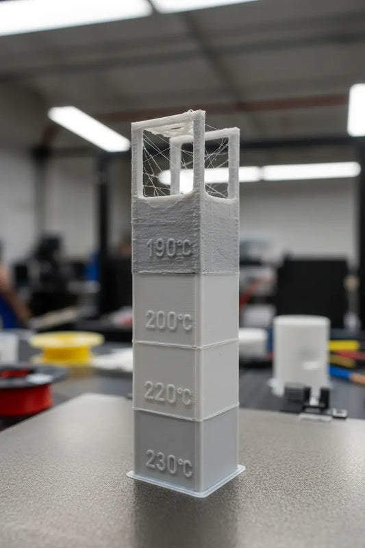 3D printing temperature tower calibration test — Forgely guide
