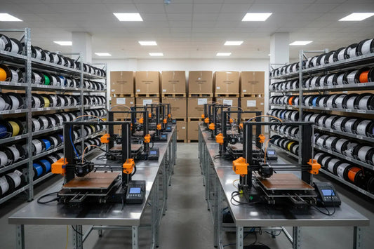 Bulk 3D printing filament setup for print farms and business production