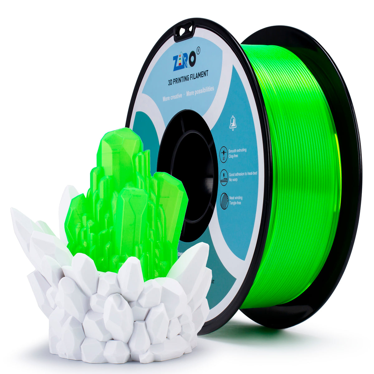 Ziro PLA Pro - Translucent Fluorescent Green