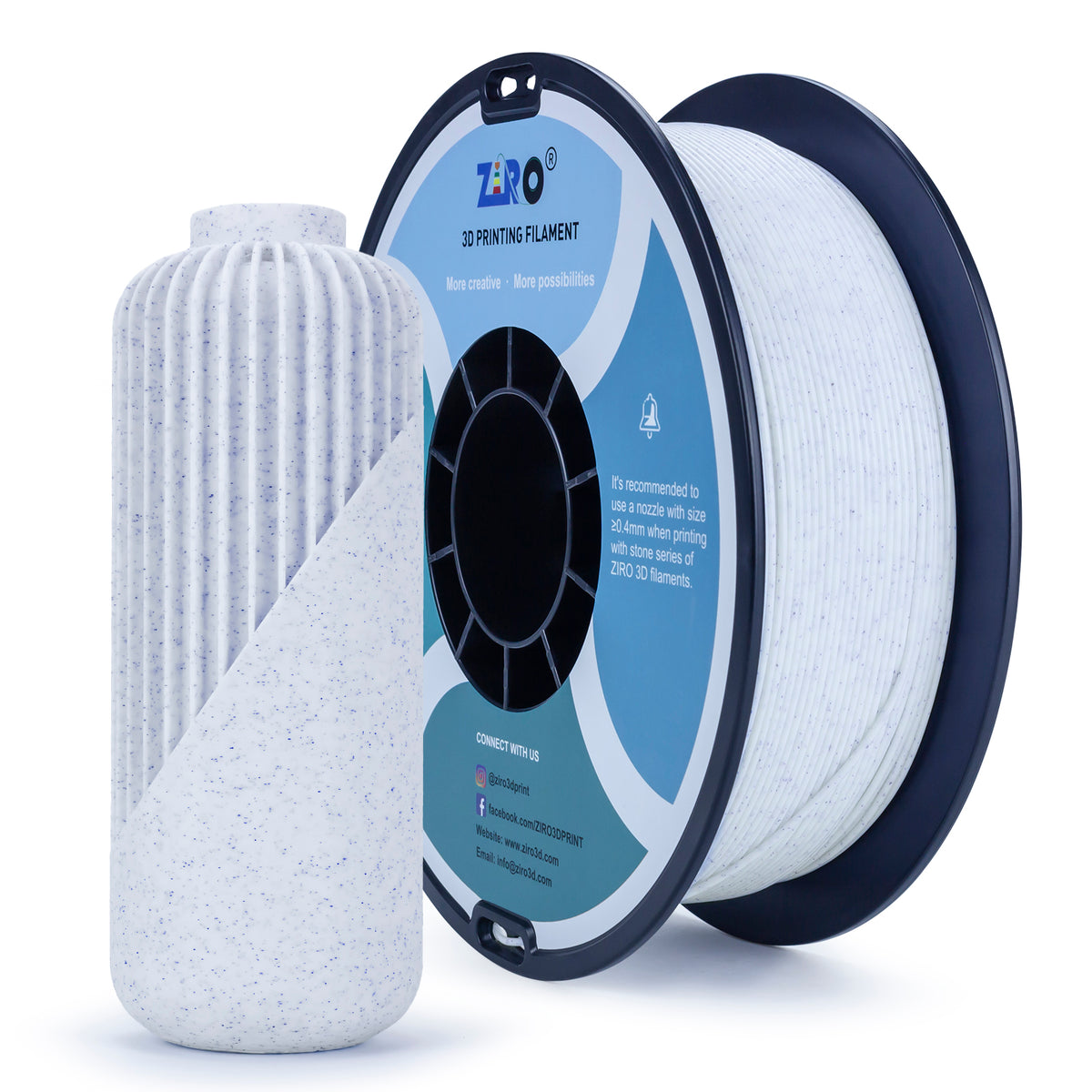 Ziro Stone PLA - Blue and White